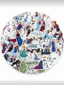 50张官方授权冰雪奇缘防水卡通贴纸，可用于装饰水瓶、笔记本电脑、保险杠、卧室、衣柜、汽车、滑板、电脑、手机、安全帽等，也是生日、复活节彩蛋、圣诞礼物、派对礼品、剪贴簿用品等的完美选择。趣味贴纸，适用于Kindle等。 - 冷凍 - 查看 7