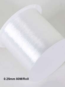 1 rulle klar nylonpärltråd 0,2 mm-0,8 mm, icke-elastisk kristalltråd för gör-det-själv-armband och halsbandssmyckenstillverkning - Transparent vit - Visa 15