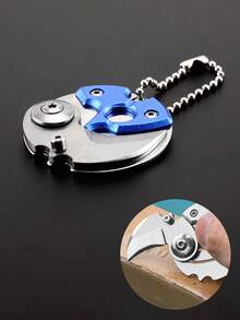 1pc Men's Outdoor Mini Folding Knife Keychain, Multi-Functional Portable Pocket Knife For Camping, Hunting, Backpack Decoration, Car Key Chain, DIY Accessory, Boyfriend Birthday Gift - Multicolor - View 7