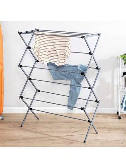 Un séchoir à linge sans installation en une seconde, sur pied, pour balcon, séchage de couettes, refroidissement domestique, séchoir à linge télescopique, pliable, épais, simple pour chambre à coucher