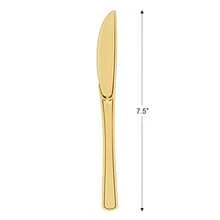 Gold Plastic Knives Heavy Duty 160 Pcs Gold Plastic Silverware Heavy Duty Disposable Silverware Set Disposable Knives Eating Utensils Sets Flatware Set For Parties Events - Gold - View 2