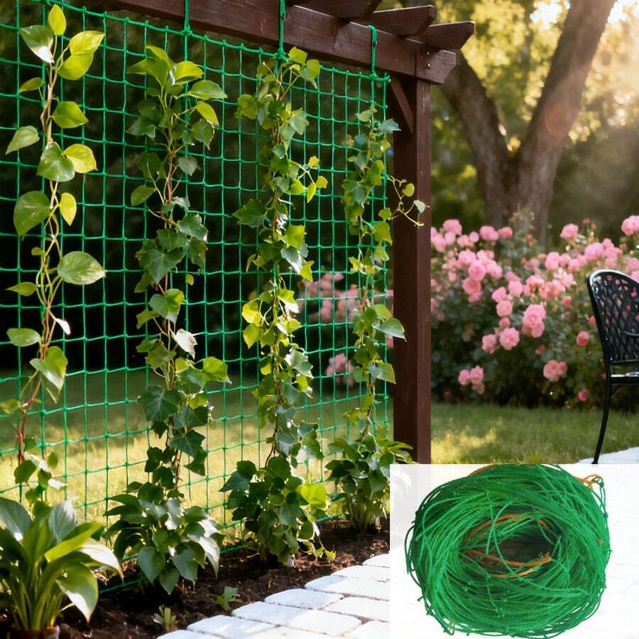 Giàn leo cây chất lượng cao, lưới mắt cáo linh hoạt, lưới tạo hình cho khu vườn. - một - Xem 1