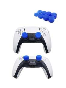 1 Set 5 Controller Cover + 8pcs Joystick Caps, Water Transfer Printing Design, Anti-Slip Anti-Scratch Anti-Sweat To Enhance Gameplay, Bottom Opening For Charging Dock - View 10