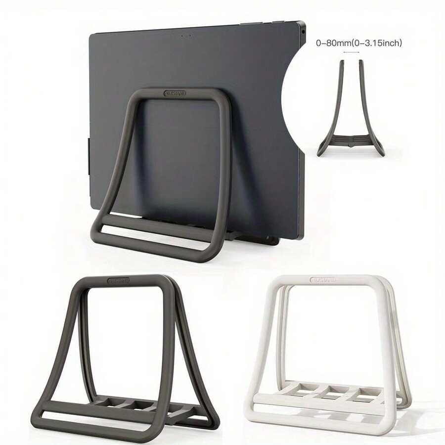 1pc Vertical Laptop Stand, Fits 10-17 Inch Laptops Of Multiple Brands Including , Allows Upright Placement