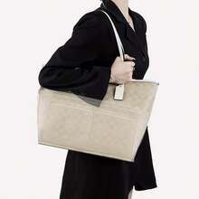 Túi tote lót nỉ có đệm đáy, tương thích với túi MM City 30 33 PM, màu be, thích hợp cho mùa tựu trường. - Màu be - Xem 8