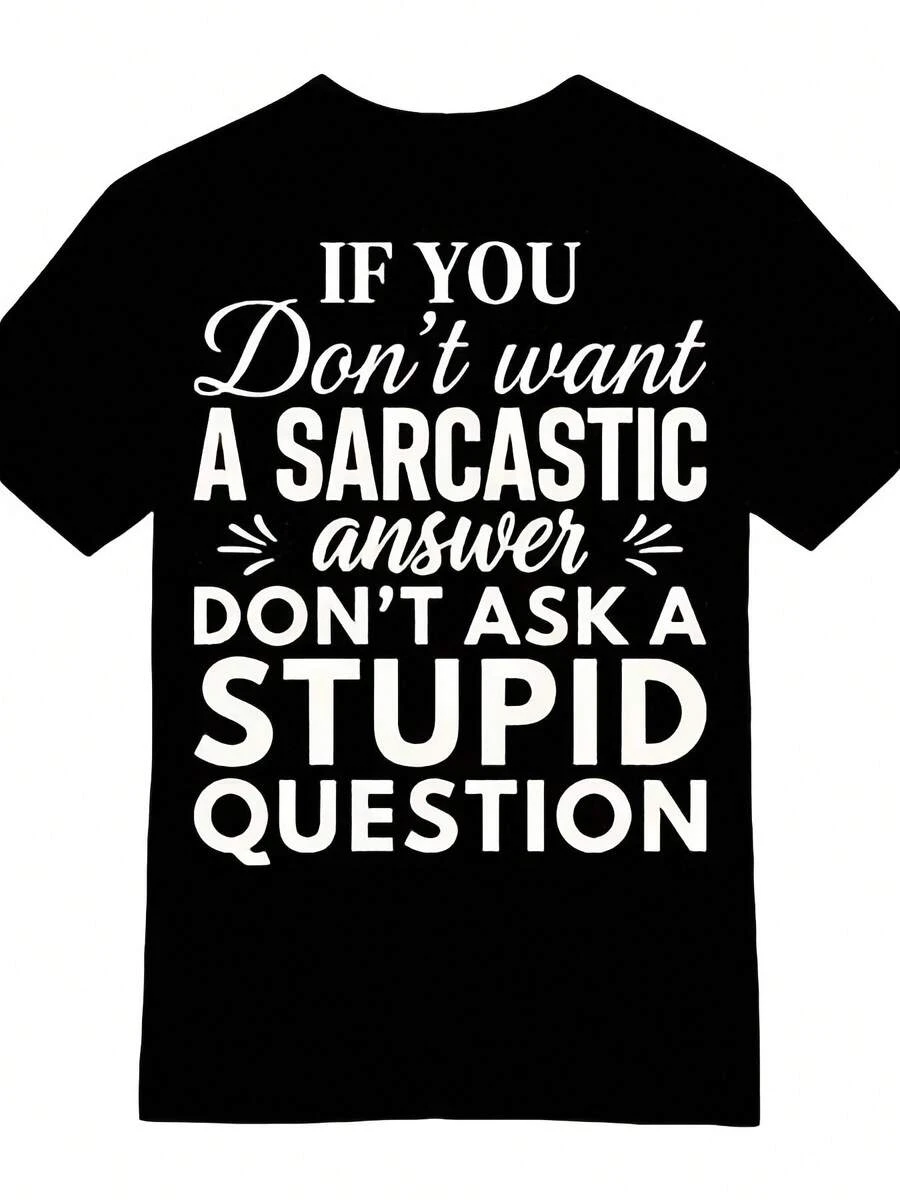 Camiseta de manga corta informal para hombre con cita satírica y humorística - Diseño de retorta ingeniosa | Los estampados divertidos son adecuados para el uso diario y ocasiones sociales. | Diseño cómodo de cuello redondo, que crea sin esfuerzo un look casual y un tema de conversación - Camiseta unisex de manga corta de algodón suelto con cuello redondo de estilo vintage urbano. - Negro - Ver 1