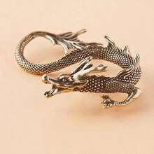 Brass Dragon Home Decor: Cute Dragon Sculpture Home Decor - No Power Needed - Suitable For Living Room And Office - Ideal Gift For Animal Lovers And Home Decor Enthusiasts - Animal - View 6