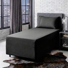 Lençol Luva Solteiro para Cama Box Conjugada Malha Gel + Fronha - Preto - Visão 6