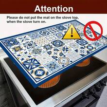 1pc Dish Drying Mat, Kitchen Stove Top Cover Pad, Highly Absorbent Multicolor Blue & White Floral Pattern Multipurpose Draining Mat, Suitable For Coffee Maker Pad And Glass Stove Top Cover Protection, Versatile Drainage Mat, Household Gift - XYLSD-67 - View 10