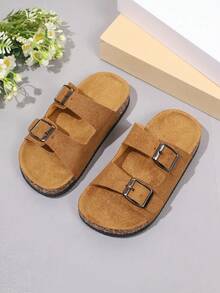 Kids' Fashionable Slippers, Comfortable Lightweight Unisex Slippers (Please Order According To Actual Insole Length, As The Shoes Run Small) - Brown - View 2