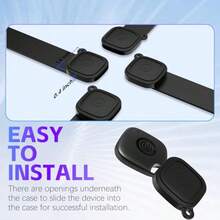 Paquete de 4 compatibles con Tile Mate Case 2024 funda protectora de silicona suave a prueba de golpes para Tile Life360 Mate Tracker antideslizante soporte Tlie Mate con llavero para llaves bolsa - Paquete de 4 negro - Ver 6