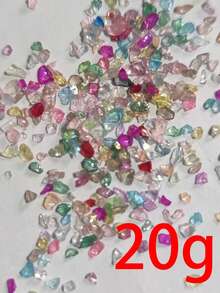 20-50g Colorful AB Transparent Colored Decorative Glass Crushed Stones, Asymmetrical Shape DIY Decoration Materials - Multicolor - View 14
