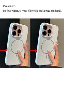 适用于 17 Air 16 15 14 13 12 17 Pro Max Plus 的奢华亮面液态硅胶磁吸软手机壳 - 新天藍 - 查看 8