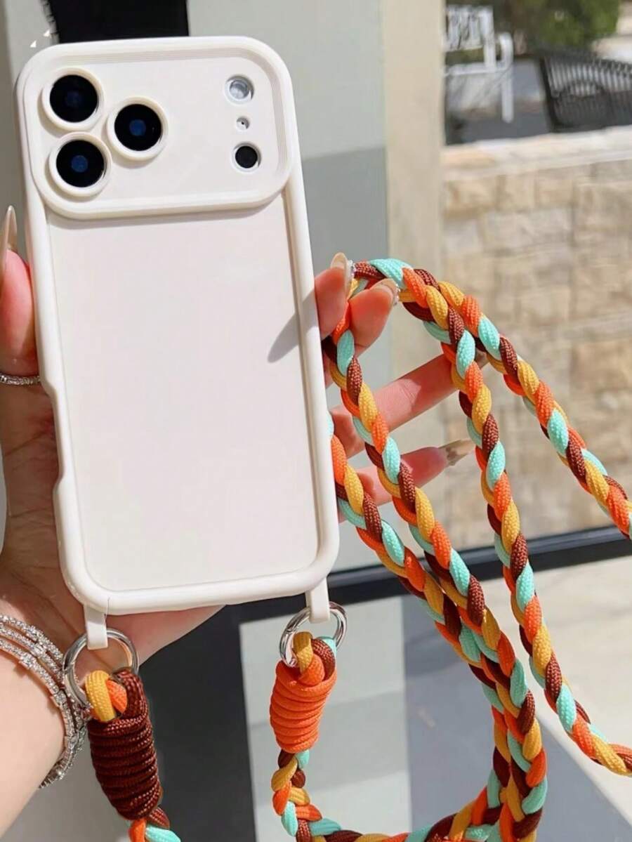 Correa de teléfono de silicona sólida trenzada, adecuada para iPhone 17 Pro Max, 17 Pro, 17 Air, 17, 16 Pro Max, 16 Pro, 16, 16 Plus, 15 Pro Max, 15 Pro, 14 Pro Max, 14 Pro, 15, 14, 13, 12, 11, regalo de primavera
