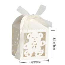 Hộp kẹo hình gấu trắng rỗng ruột, quà tặng cho tiệc mừng em bé chào đời/trăng tròn/sinh nhật. - Xem 8