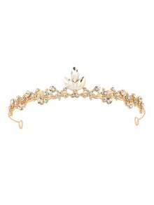 1 chiếc vương miện cô dâu bằng hợp kim kẽm thiết kế hình cỏ ba lá, phụ kiện tóc đa năng cho đám cưới, sinh nhật và tiệc tùng. - Nhiều màu - Xem 10