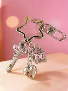 1pc INS Style Sweet Keychain Backpack Hanging Piece Bag Charm Key Chain Girl Jewelry Accessorie Gift - Multicolor - View 7