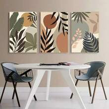 3pcs Canvas Poster, Modern Art, Boho Abstract Geometric Wall Art, Ideal Gift For Bedroom, Living Room, Corridor, Unframed Wall Decor, Winter Decoration, Room Decor - A - View 5