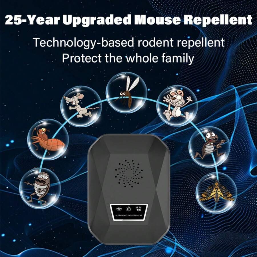 USB Powered Ultrasonic Rodent Repellent, A Multifunctional Rodent Repellent Suitable For Warehouses, Offices, And Homes, Effectively Repelling Rodents Including Mice, Bats, Mosquitoes, Cockroaches, And More - Q02 - View 1