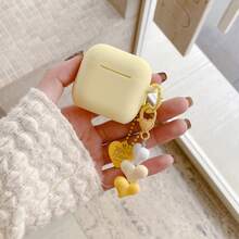 1个苹果造型硅胶保护套+心形吊坠耳机套，兼容 2/3/4/Pro 3，新款无线蓝牙耳机保护套，兼容 Pro/Pro 2，优质耳机保护套，防摔耳机套 - 乳黃色 - 查看 13