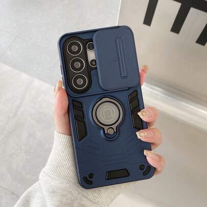 (Soporte de anillo con clip para ventana) Soporte de anillo magnético con clip para ventana de coche, funda protectora, antideslizante, compatible con teléfonos Android como SXS26 Ultra/S25/24/S23/22, A37/A57, XM, Transsion, Moto, versión internacional, no la versión nacional