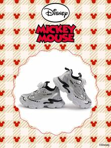 Disney 米奇官方授权联名款 | 一双儿童运动鞋，适合日常、节日、运动和户外活动穿着。穿着舒适贴合脚型，防滑、耐磨、透气。（男童运动鞋、男童板鞋、儿童运动鞋、女童运动鞋、女童板鞋） - 銀色 - 查看 2