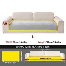 1pc Solid Color Faux Wool Sofa Cushion, Non-Slip All Season, Minimalist Style. Suitable For Living Room Slouchy Home Decor, Machine Washable Sofa Cover, Anti-Pet Scratch, High-Quality Feel. - Light Grey - View 15