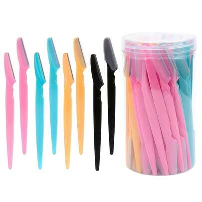 5/8/12/25/40pcs Eyebrow Trimmer, Facial Shaver, Portable Eyebrow & Hair Remover, Eyebrow Grooming, Women Makeup Tools