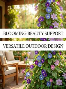 1,8m*0,9/1,8/2,7/3,6/5M Enrejado de plantas, red de crecimiento de poliéster resistente, enrejado de jardín con malla cuadrada para plantas trepadoras, verduras - multicolor - Ver 11