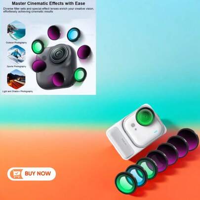 Eonix Lens Filters Accessories For Insta360 Go Ultra Camera - UV, CPL Polarizer, And ND8/ND32/ND64 Filters, Providing Protection And Functionality