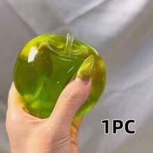 可塑形挤压减压绿茶苹果香型慢回弹麦芽挤压玩具，发泄玩具，柔软毛绒玩具，返校用品，办公室、教室和家庭使用，冬季用品，感恩节，圣诞节，沙特国庆日，生日，节日，新年，情人节，送给男朋友/女朋友的礼物，成人适用 - 彩色 - 查看 6