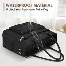 Teacher Tote Bag With Insulated Lunch Compartment, 15.6 Inch Laptop Bag, Women's Lightweight Work Bag, Nurse Bag, Professional Briefcase, Computer Handbag, Suitable For Office, School, Nursing Work, Black - Multicolor - View 9