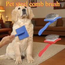 1PC Pet Grooming Hair Remover Brush Manual Household Beauty Hairbrush Long Handle Professional Reusable Pet Grooming Supplies - Multicolor - View 13