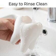 1 hộp đựng bàn chải đánh răng, thiết kế hình răng, dùng làm phụ kiện phòng tắm và hộp đựng kem đánh răng, cũng có thể dùng làm vật dụng sắp xếp bàn làm việc. Hộp đựng bút này cũng có hình dạng răng, lý tưởng làm quà tặng nhỏ theo chủ đề nha khoa. - trắng - Xem 6