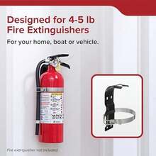 Kidde Fire Extinguisher Mount, Metal Strap Bracket, Heavy Duty, Compatible 5-Pound Fire Extinguishers, Black - 1-1 Count (Pack Of 3) - View 3