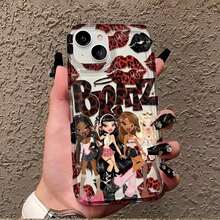 Fashion Cute Personality B-Bratzs Leopard Print Lip Print Y2K Design Phone Case Compatible With 17 16e 16 15 14 13 12 11 Pro Max Mini Air XR XS X 7 8 Plus Soft TPU Back Cover, Fashion Phone Accessories, Lightweight Case, Fashion Protective Case, Fashion Enthusiast 17 Case Cover For 17 Pro Max - style1 - 查看 4