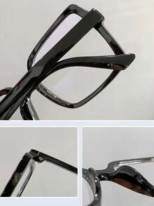 1 chiếc kính mắt nữ kiểu dáng retro vuông tối giản, gọng trong suốt, có thể cá nhân hóa, phù hợp để đeo hàng ngày. - Trong sáng - Xem 4