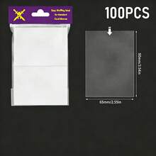 100 buah Pelindung Kartu Transparan Matte Satu Sisi, Untuk Kartu Koleksi, Pelindung Kartu Plastik Lunak, Cocok Untuk MTG, Kartu Baseball, Kartu Olahraga, Kartu Permainan Ukuran Standar - Satu sisi buram transparan - View 10