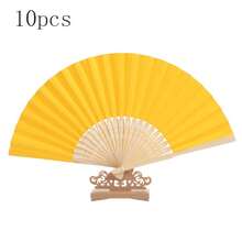 10支夏季必备折叠纸扇，白色和彩色款式，便携式手持扇，适用于婚礼、派对、洗礼仪式、新娘礼物、DIY装饰和摄影道具、节日、旅行 - 彩色 - 查看 22