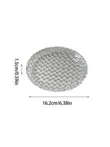 1个/2个装透明编织玻璃盘，高品质甜点、水果、小吃盘，适用于咖啡馆、家庭、餐厅、派对、舞会、办公室等场合。 - 彩色 - 查看 9