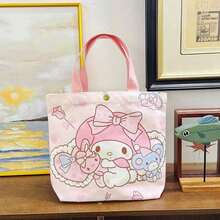 SANRIO 1个卡通帆布手提袋，时尚手提包，适合学生、上班族，多功能收纳袋 - 彩色 - 查看 22