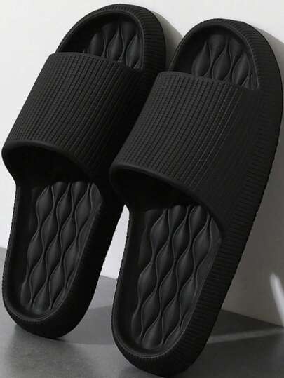 2026 New Plus Size Men's Solid Color Indoor Slippers, Unisex Bathroom Slippers, Fashionable Lightweight Breathable Soft Bottom Non-Slip Outdoor Sandals, Comfortable Indoor/Outdoor Slides, Stylish Driving Shoes, Beach Open Toe Flip Flops, Fashionable Non-Slip Textured Design Sandals, Home Bathroom Shower Slippers, Beach Sandals For Men, Holiday Gift