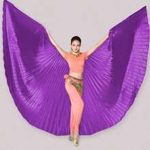 1pc Belly Dance Stage Performance Wings Dance Wings Stage Performance Props 360 Degree Cloak Butterfly Wings Gold Cape Street Photography Party Carnival Costume Nightclub Sexy Clothes - Wing - View 18