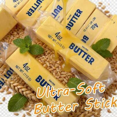 1pc Super Soft Butter Stick | Soft, Squeezable Butter Stick | Low Rebound Stress Relief Toy, Office Pressure Relief, Flexible Squeeze Toy, Desktop Decor, Classroom Activity, Home Leisure, Skin-Friendly Texture, Therapeutic Vent Tool, Ideal Gift For Birthday, Christmas, Carnival, Classroom Reward, Easter, Holiday Party