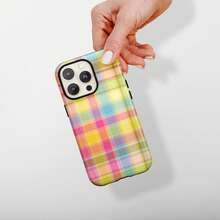 Funda de teléfono con patrón de tablero de ajedrez colorido, compatible con iPhone 16 Pro Max, 15 Pro, 14 Plus, 13 Pro Max, 12, 11 - Multicolor - Ver 4