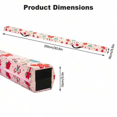 1PC Foldable Foam Gymnastics Beam Starry Sky Color | Sturdy Construction + Suede Exterior + Anti-Slip Base + Portable Design | For Indoor Gym/Home Workouts | Perfect For Young Athletes | Kids Exercise Gear | Balance Training Beam