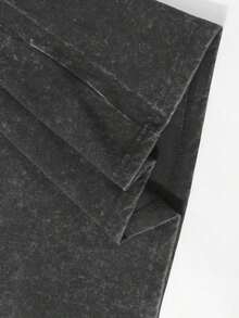 1pc, 230G Washed Cotton T-Shirt With Cat Pilot And Missile Scene Graphic Casual Streetwear, All-Season Round Neck Graphic Tee, Perfect Gift For Men And Women, Streetwear Fall Clothingsummer Outfits For Womenvintage T Shirts - 黑色 - 查看 5