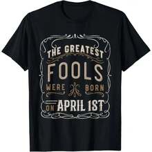 El sarcasmo se une al humor en la camiseta de cumpleaños del 1 de abril para los más grandes tontos. - Negro - Ver 1