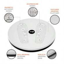 Yes4All XXL  Board máquina de ejercicio abdominal con 8 imanes y abalorio disco de torsión de cintura de 15 pulgadas para cualquier tamaño de pie entrenamiento abdominal moldear el cuerpo y adelgazar - A. Gris - Ver 4