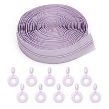 3# Nylon Zipper 4.5m + 10pcs Round Zipper Pulls, Suitable For Pencil Case, Cosmetic Bag, Handbag - 4.5m Zipper + 10 Zipper Heads - View 9